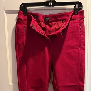 LOFT Vibrant Dark Pink/Red Pants